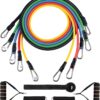 Resistance Bands Set (12pcs), Workout Bands with Handles, Door Anchor, Ankle Straps and Carry Bag, Exercise Bands for Shape Body and Home Workouts