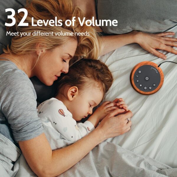 Color Noise Sleep White Noise Sound Machines 25 Soothing Sounds 32 Volume Levels 5 Timers and 4 Sound Categories Memory Function for Everyone