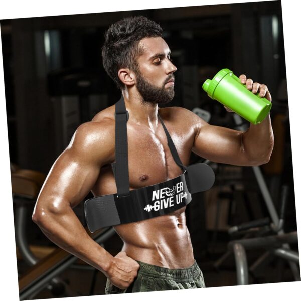 Training Board Chest Workout Equipment Men Upper Body Exercise Machine Bicep Tricep Curl Machine Tricep Rope Muscle Tablas Stimulator Outdoor Fitness Gear para Black Aluminum Alloy