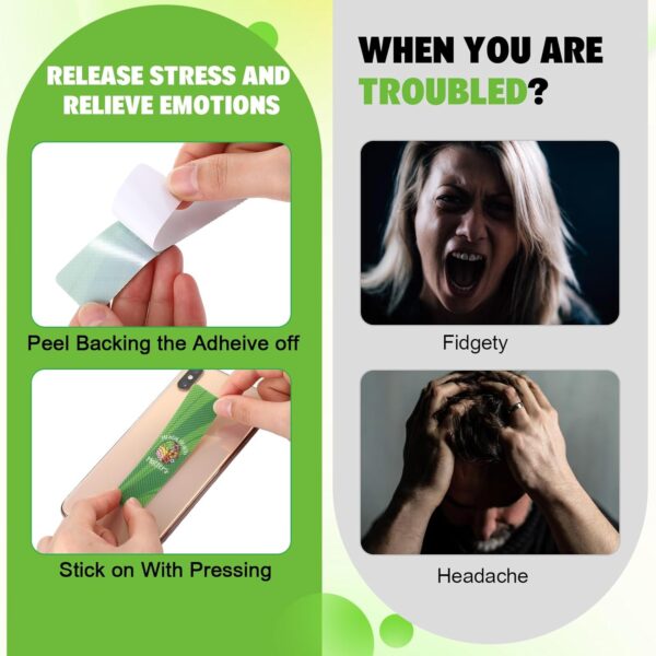 150 Pcs Mental Health Anxiety Stickers Mental Health Awareness Green Ribbon Relief Calm Stickers Sensory Stickers Gifts Adhesive Strips Anti Stress Toys for Teen School Office