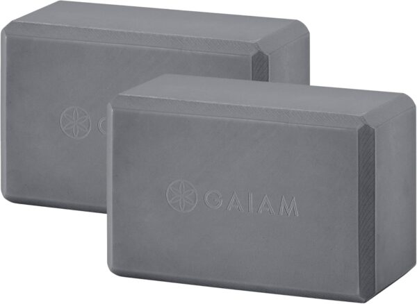 Gaiam Yoga Block - Supportive Latex-Free Eva Foam - Soft Non-Slip Surface with Beveled Edges for Yoga, Pilates, Meditation - Yoga Accessories for Stability, Balance, Deepen Stretches