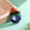 CrystalTears Chakra Worry Stone for Anxiety Healing Crystal Thumb Worry Stones Pocket Palm Stones Stress Relief Reiki Healing Meditation