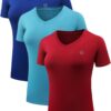 NELEUS Women's 3 Pack Compression Workout Athletic Shirt