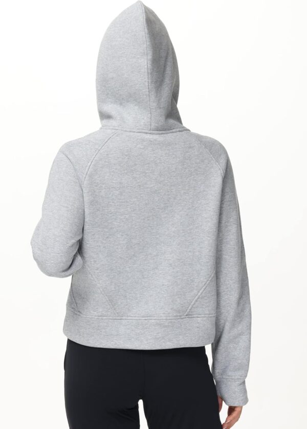 THE GYM PEOPLE Womens' Hoodies Half Zip Long Sleeve Fleece Crop Pullover Sweatshirts with Pockets Thumb Hole