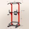 SogesPower Power Tower Pull Up Bar Station Multi-Function Pull Up Bar Stand for Home Gym, Adjustable Height Pull Up Dip Station Dip Bar Strength Training Fitness Equipment,Up to 500LBS
