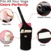 Yoga Mat Bag, Durable Canvas Yoga Mat Carrier Bag with Adjustable Strap & Inside Zipper Pocket, Large Capacity Yoga Bag for Gym, Pilates, Beach, Travel, and Everyday Use