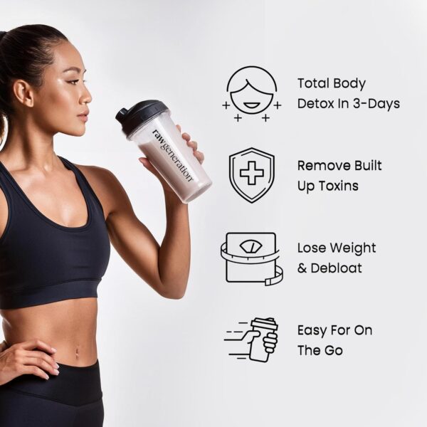 Raw Generation Instant Smoothie Detox Gut Cleanse | Healthy Weight Management | 100% Raw Natural Juice - No Added Sugar | Convenient On-the-Go | 3-Day Juice Cleanse | 18 Superfood Drink Powder Packets