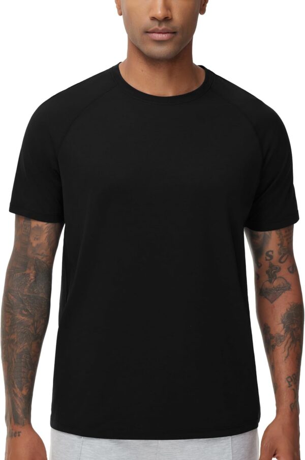 THE GYM PEOPLE Men's Workout T-Shirts Short Sleeve Breathable UPF 50+ Outdoor Athletic Running Tee Tops