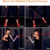 Resistance Bands Set (12pcs), Workout Bands with Handles, Door Anchor, Ankle Straps and Carry Bag, Exercise Bands for Shape Body and Home Workouts