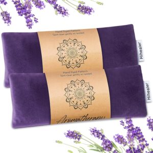 Hihealer Lavender Eye Pillow, Weighted Mask for Sleep, Yoga, Meditation, Aromatherapy Moist Heat Mask Relaxation Gifts for Women and Moms (Purple)