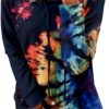 MODARANI Womens Pullover Hoodie Sweatshirts Casual Tunic Tops Kangaroo Pocket Shirts Tie Dye&Floral Print