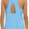 Aeuui Womens Workout Tops Open Back Racerback Tank Tops Sleeveless Yoga Athletic Running Shirts Gym Clothes for Women