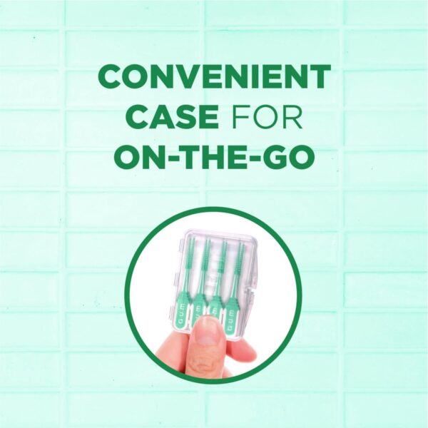 GUM Soft-Picks Comfort Flex, Easy to Use Dental Picks for Teeth Cleaning and Gum Health, Disposable Interdental Brushes with Convenient Carry Case, Dentist Recommended Dental Floss Picks, 80ct (4pk)