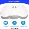 Natural Latex Seat Cushion - Soft, Bouncy and Relieves Pressure - Suitable for Office Chair, Home Chair, Car, Gaming, Wheelchair, Meditation, and Yoga
