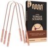 MasterMedi Pure Copper Tongue Scraper for Adults, Tongue Scrubber for Bad Breath, Easy to Use, Tongue Cleaner for Oral Care & Hygiene (Copper Pack of 3)