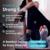 Tucketts Anklet Toeless Pilates Socks with Grips for Women, Non-Slip Ankle Toeless Yoga Socks with Grips for Barre, Size 5-13