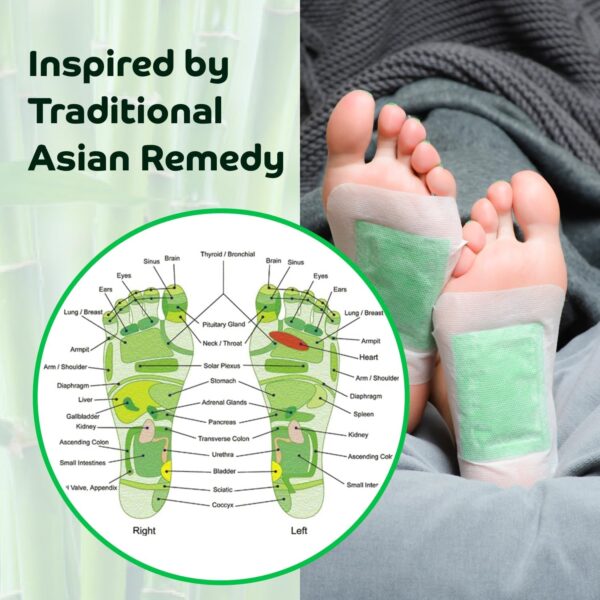 Bandoo Original Deep Cleansing Foot Pads | Rana Pads | Premium Natural Bamboo Foot Pads | Japanese Foot Pads | Cleanse, Moisturize & Energize | for Men & Women | 10 Pads