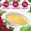 ProtiDIET Chicken Noodle Soup (7 Pouches), High Protein, Delicious Chicken Noodle Soup Mix, No Sugar Meal Replacement, No Trans Fat, 15G Protein, 90 Calories 6.2 oz