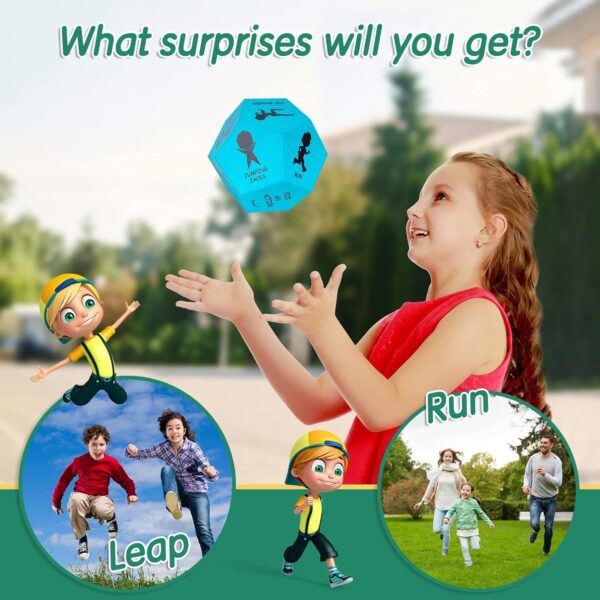 Exercise Dice for Kids,12-Sided Giant Foam Dice for Indoor and Outdoor Use, Kids Exercise Equipment for Classroom and Physical Education Learning, Dice Games, Yoga Dice for Preschool Games