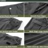 Quick Dry Hiking Shorts Men's Cargo Casual Outdoor 4-Way Stretchy Lightweight Summer Short with Multi Pockets 30-46 (No Belt)
