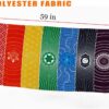 Neasyth Mexican Yoga Mat Beach Picnic Blanket Chakra Meditation Mat Yoga Rug Sunscreen Shawl Chakra Wall Tapestry Decor Boho Pilates 59 in (Polyester Fibre)