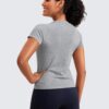 CRZ YOGA Seamless Short Sleeve Shirts for Women Breathable Running Workout Tops Athletic Gym Yoga Basic T-Shirts