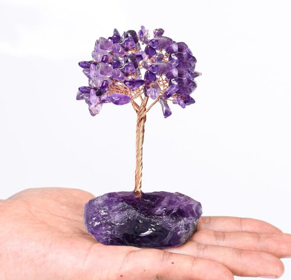 Handcrafted Amethyst Crystal Tree for Positive Energy, Elegant Home Decor,Natural Healing Gemstone Bonsai Tree, Perfect for Meditation, Reiki, and Feng Shui Ideal Gift for Birthdays, Anniversaries