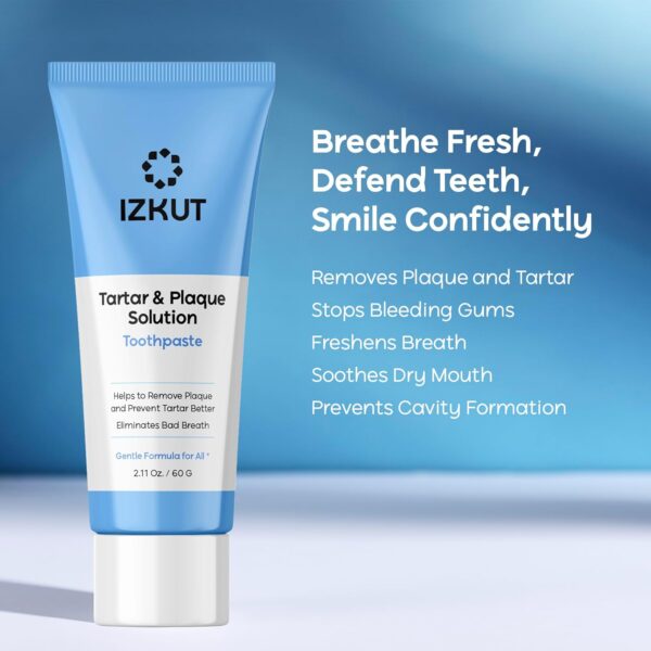 Tartar Control Toothpaste for Tartar Removal: Plaque Remover - Plaque Remover for Teeth - Tartar Remover for Teeth - Hard Plaque Remover - Plaque Toothpaste - Removes Plaque, Prevents & Reduces Tartar