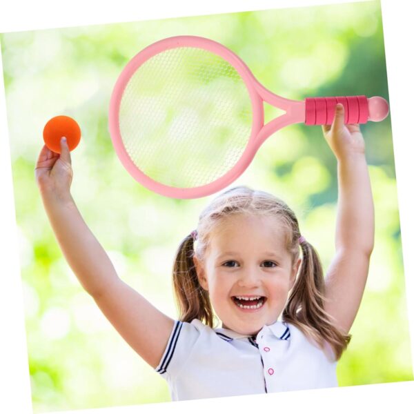 2pcs Pink Cartoon Tennis Racket for Outdoor Fitness Equipment for Fun Racquet for Playing and Engaging Activities Lightweight and Colorful Design