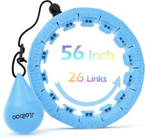 Weighted Hula Circle with 26 Links(56 Inch) for Adults Weight Loss, Infinity Fitness Hoop Plus Size, for Women Smart Exercise Equipment