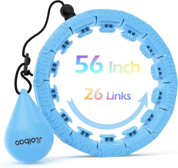 71V4-qcaoTL._AC_SL1500_.jpg Weighted Hula Circle with 26 Links(56 Inch) for Adults Weight Loss, Infinity Fitness Hoop Plus Size, for Women Smart Exercise Equipment
