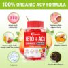 Apple Cider Vinegar Keto ACV Gummies with Mother, Max Strength Advanced 2000mg with Probiotics & Vitamin B12, for Digestion, Metabolism, Cleanse & Detox Diet, 60 Count