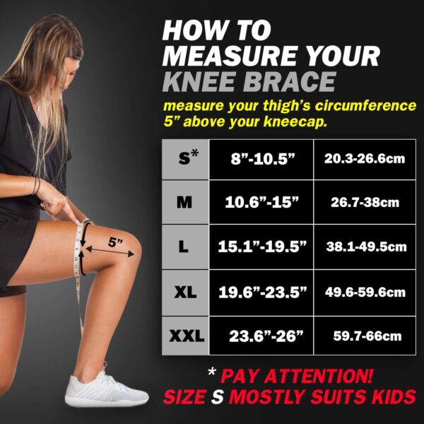 POWERLIX Leg Sleeve - Best Knee Brace for Leg Pain for Men & Women Knee Support for Running, Basketball, Volleyball, Weightlifting, Gym, Workout, Sports Please Check Sizing Chart