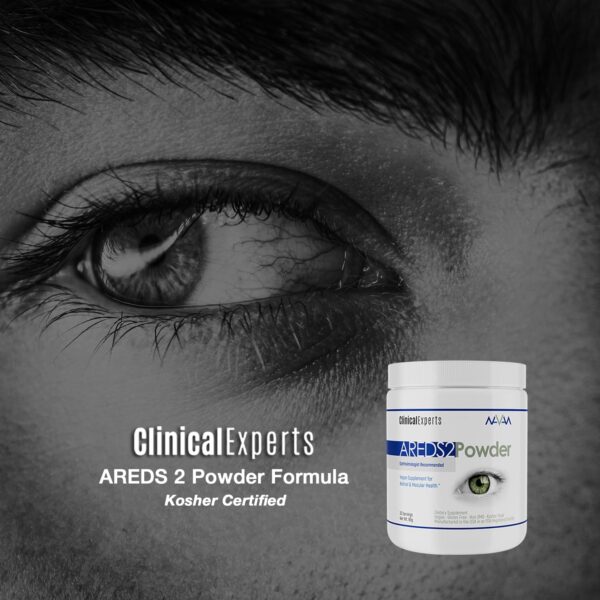 Navan AREDS 2 Powder - Antioxidant Eye Vitamins & Minerals Supplement for Lens Clarity & Retina Health by Clinical Experts - Lutein, Zeaxanthin, Zinc, Vitamin C - Kosher Style, 30 Servings