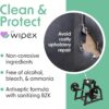 Wipex Gym Wipes Fitness Equipment Wipes, Plant-Based Cloth - Lemongrass, Eucalyptus and Vinegar Wipes to Clean Surfaces, Safe Yoga Mat Cleaner Wipes, All Purpose Gym Cleaner, 400 Count