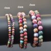 4mm Natural Healing Gemstone Bracelet Handmade Yoga Stretch Elastic Bracelet Stress Relief Crystal Jewelry for Men and Women (4mm Imperial Jasper)
