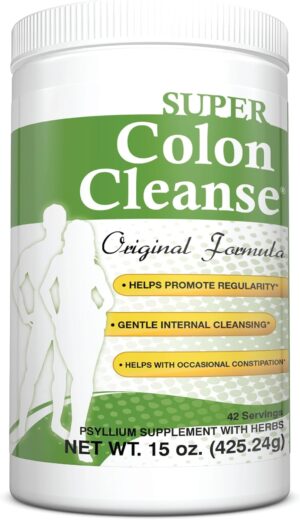 Health Plus Super Colon Cleanse Original Formula (1991-2018), 15 oz Powder, 42 Servings - Natural Detox, Digestive Support, Constipation Relief & Gentle Gut Cleanse