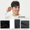 5 Pack Sports Headband for Men, Breathable Mesh Design, Reused & Washed Mens Headband Sweat Bands for Running Yoga Fitness Workout