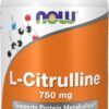 NOW Foods Supplements, L-Citrulline 750 mg, Supports Protein Metabolism*, Amino Acid, 180 Veg Capsules