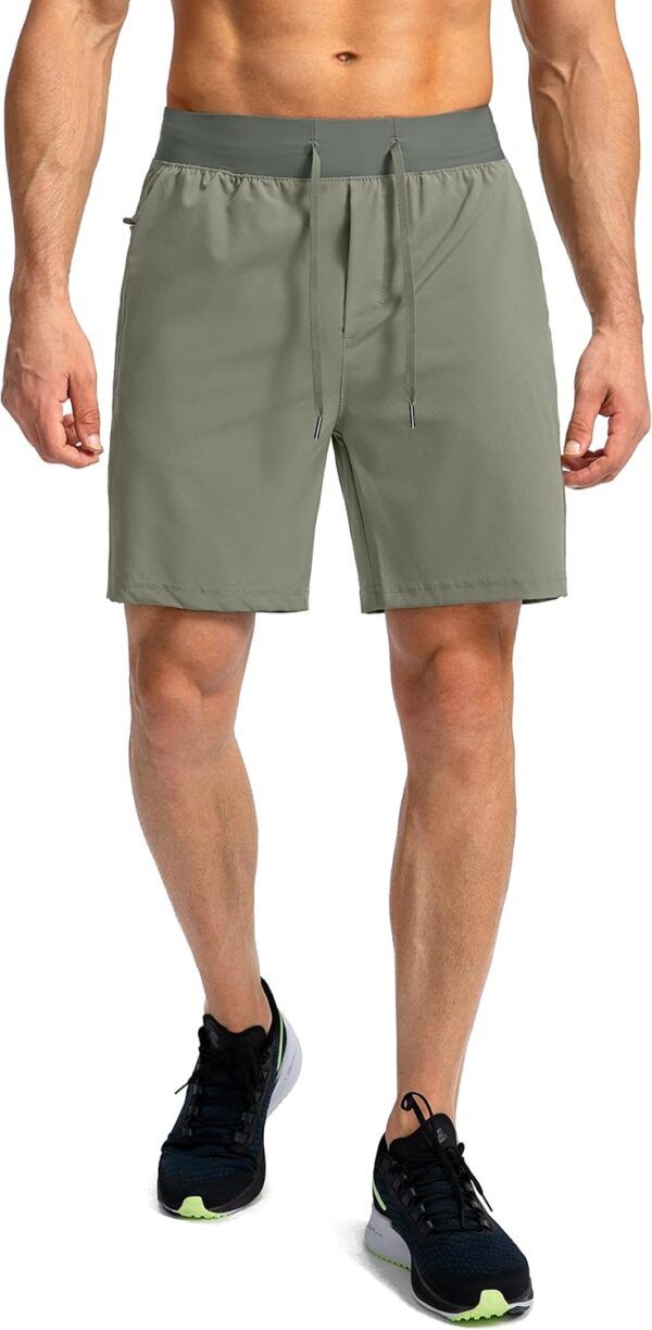 Men's Running Shorts with Zipper Pockets 7"/ 5" / 9" Lightweight Quick Dry Basketball Gym Workout Athletic Shorts for Men