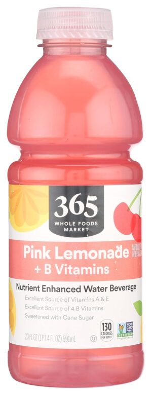 365 By Whole Foods Market, Water Nutrient Pink Lemonade B Vitamins, 20 Fl Oz