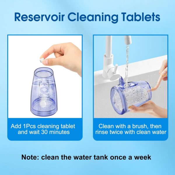 Water Flosser for Teeth, 300ML Cordless Oral Irrigator Rechargeable Dental Flosser Teeth Picks with 5 Modes 5 Jet Tips,IPX7 Waterproof Teeth Cleaner for Braces Gum Care, Home Travel Use