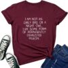 ROSEPARK Women I AM NOT Cute Graphic T-Shirts Teen Girls Funny Tees