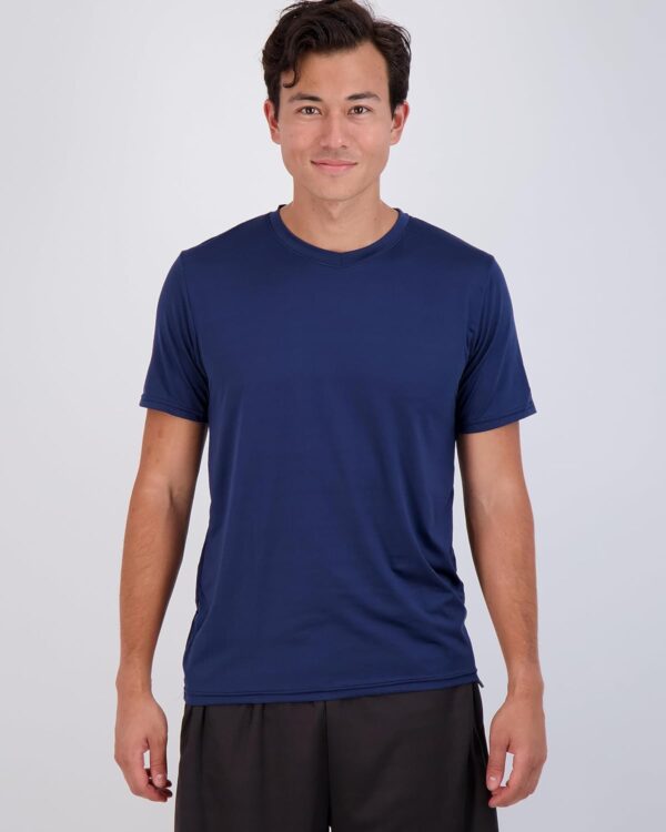 Real Essentials 5 Pack: Men’s V-Neck Dry-Fit Moisture Wicking Active Athletic Tech Performance T-Shirt