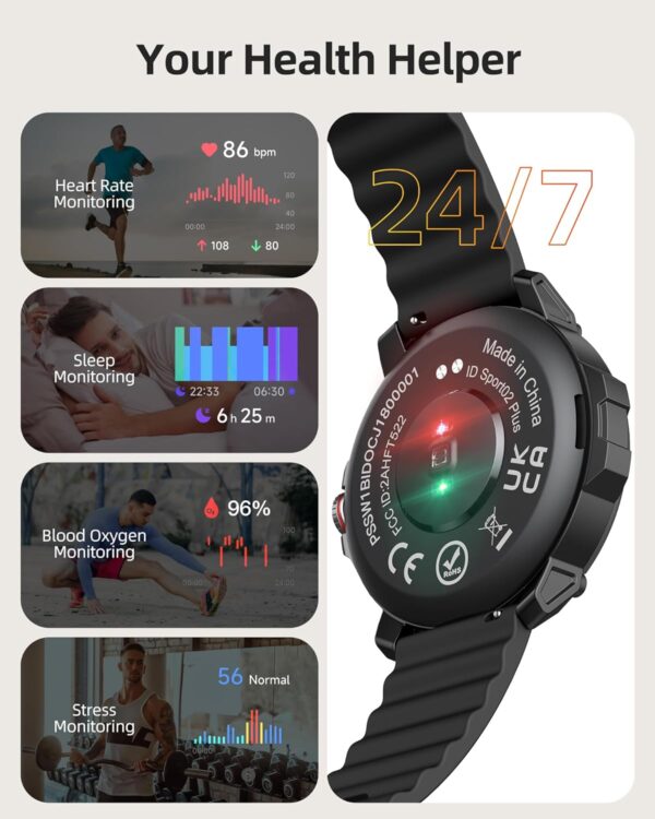 Smartwatch with Built-in GPS, Featuring Bluetooth Calling - Two in One Package
