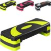 ZENY 31’’ Aerobic Step Platform, Adjustable Exercise Workout Stepper with Stable Risers, Stand Up Steppers for Exercise at Home, Fitness Equipment for Home Gym