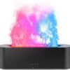 Flame Air Diffuser, Humidifier, Essential Oil Diffuser - 7 Colors, 180mL Capacity (8 Hours), Noiseless Operation, Auto-Off Protection - Perfect for Home Bedroom Office Gifts(Black)