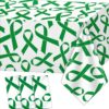 3 Pcs Mental Health Awareness Tablecloth Pancreatic Cancer Awareness Table Cover Colon Cancer Prostate Cancer Awareness Items Plastic Tablecloth for Society Events Party Supplies (Green)