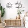 Inhale Exhale Wall Art Yoga Meditation Decor Lotus Flower Wall Art Yoga Sign Decorative Black Metal Meditation Decoration Spiritual Decor for Living Room Bedroom Decor