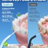 Oralfree Water Dental Flosser Cordless for Teeth Cleaning - 4 Modes Oral Irrigator 300ML Braces Flossers Cleaner, Rechargeable Portable IPX7 Waterproof Powerful Battery for Travel Home